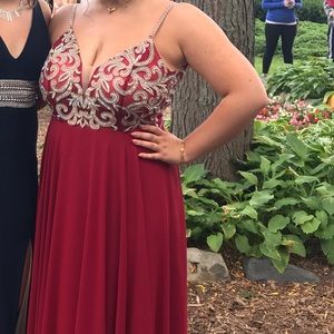 JVN embellished bodice chiffon prom / homecoming